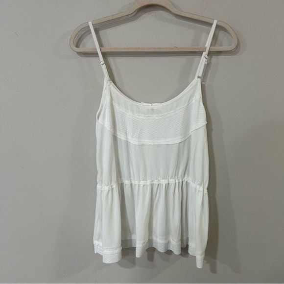 POL White Buttoned Peplum Babydoll Camisole Tank Top Women’s Size Medium - Picture 5 of 6